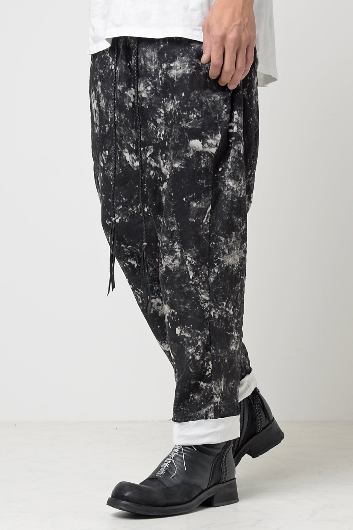 2301-PT08 Discharged Linen Layered Pants
