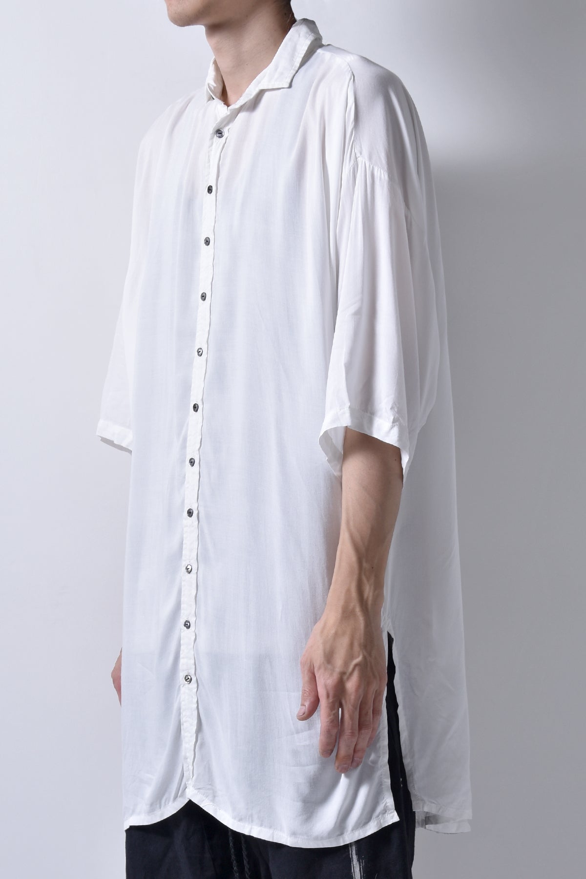2101-SH05 Stealth Rayon Lazy Shirt_White