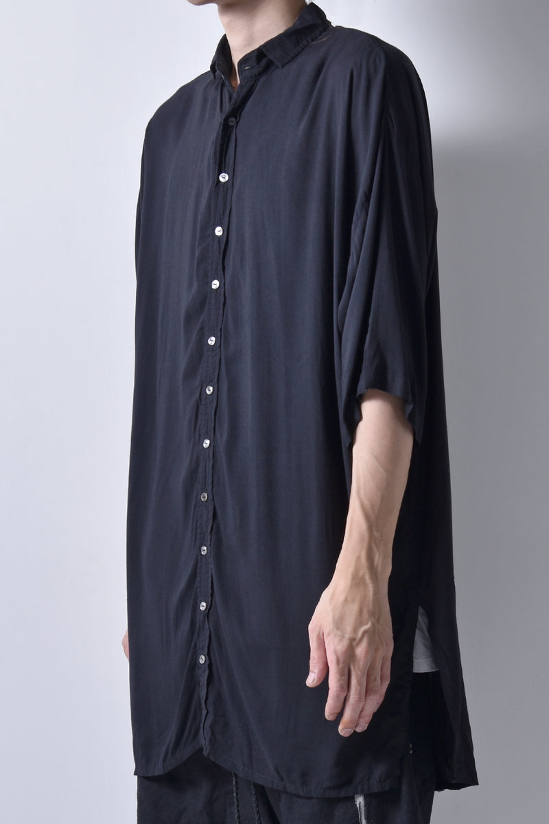 2101-SH05 Stealth Rayon Lazy Shirt_Black