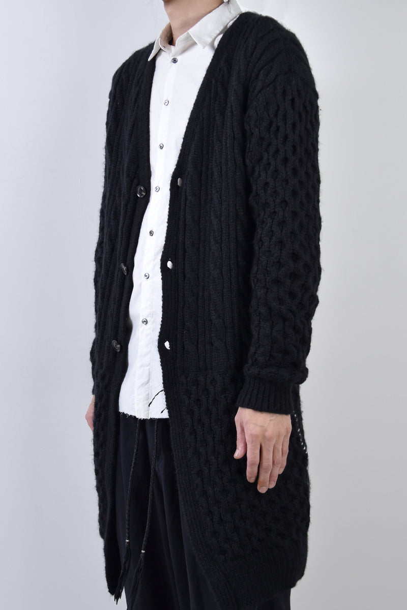 2002-KT03 Cable Combi Mohair Long CD Black