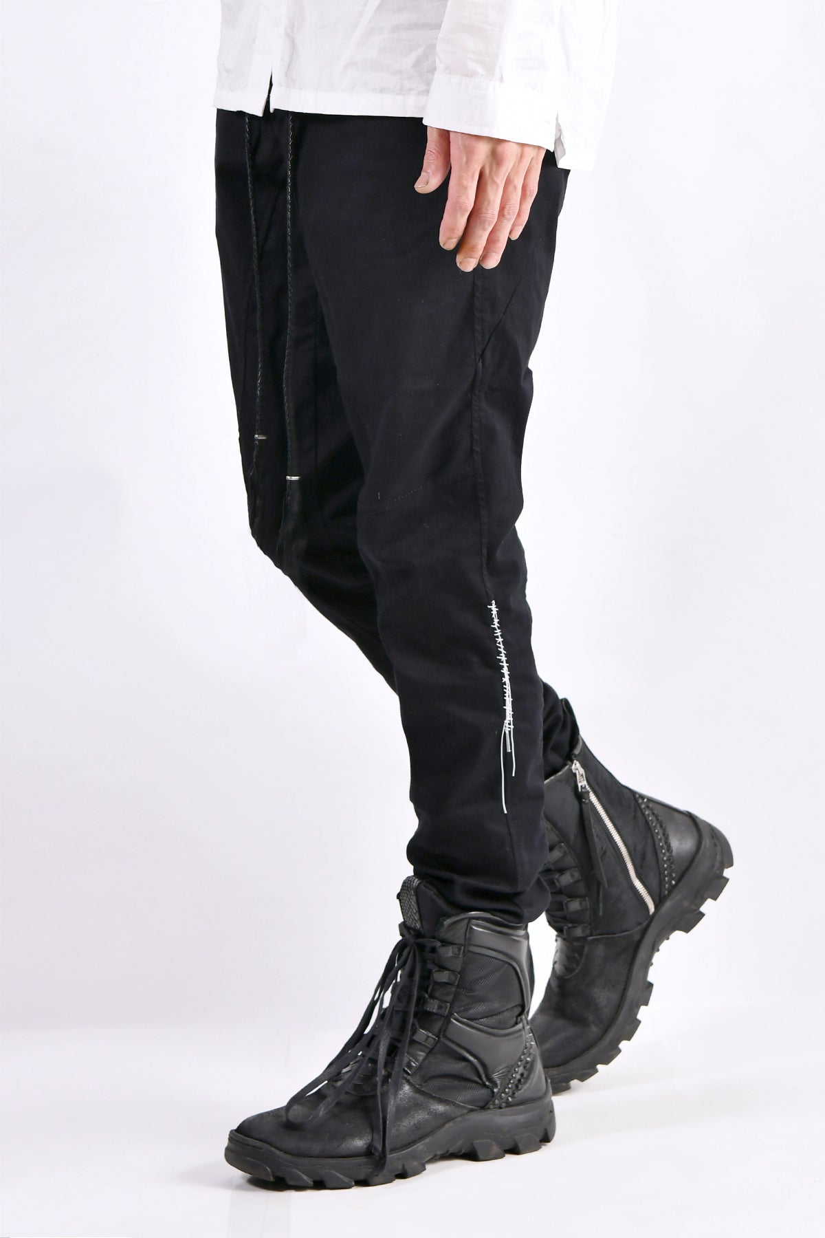 2102-PT01A Stretch Twill Pants 03 Black