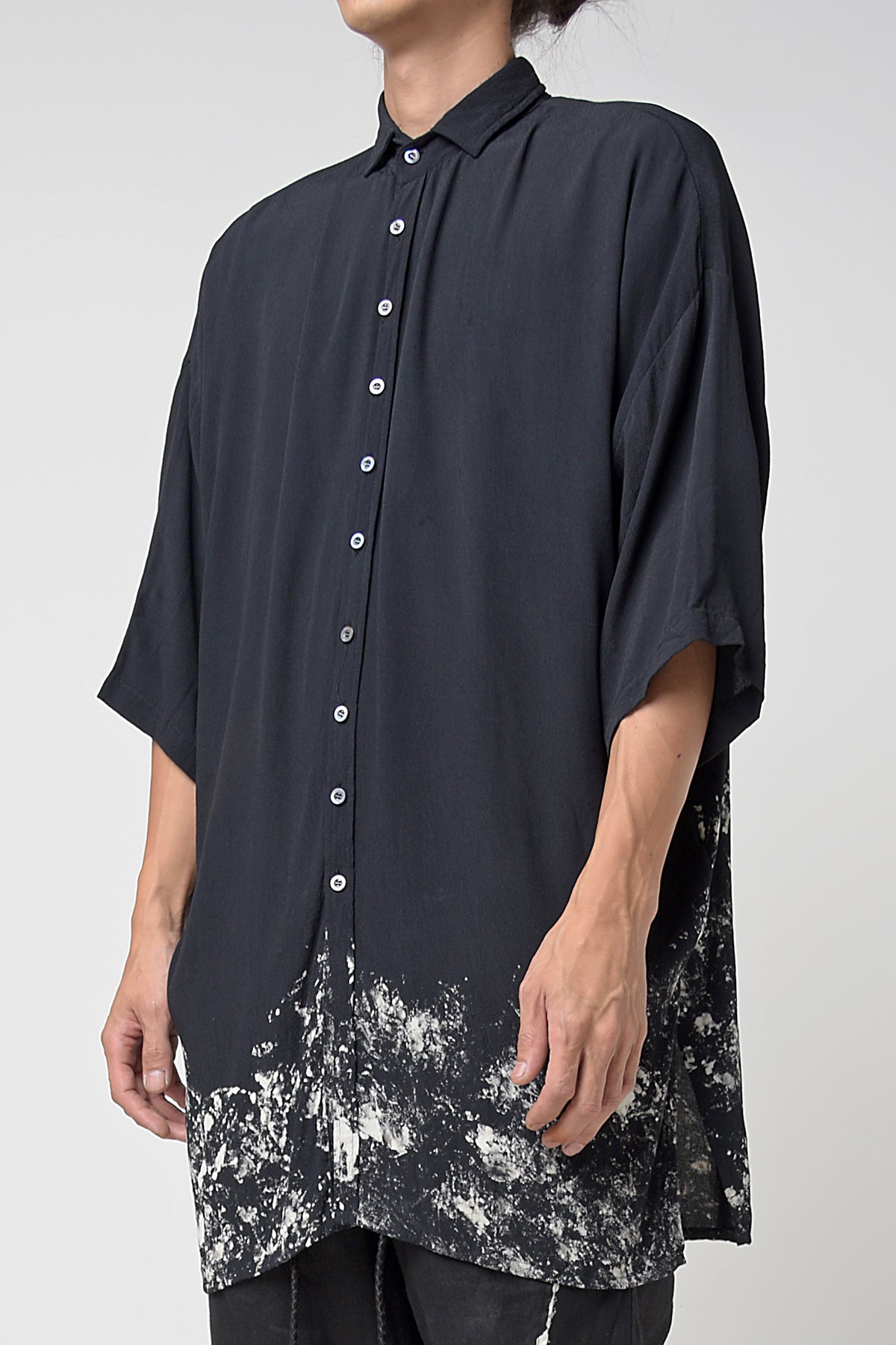 2301-SH03 Discharged Crepe Rayon Lazy Shirt