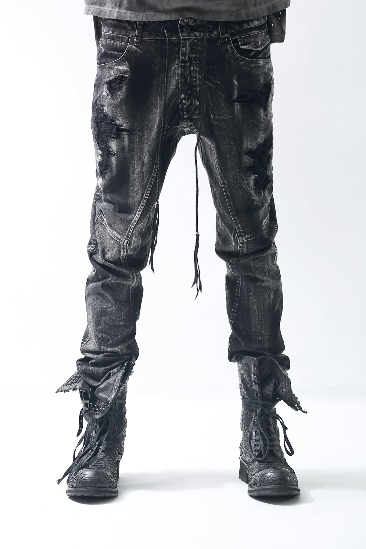 1902-PT06B Discharged Crush Pants