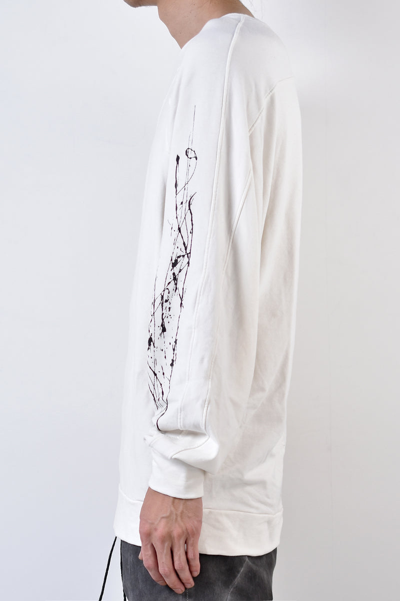 2002-TP04A Splash Bamboo Dolman Pullover White