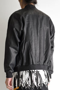 1901-JK05 Mesh Leather MA-1 Black