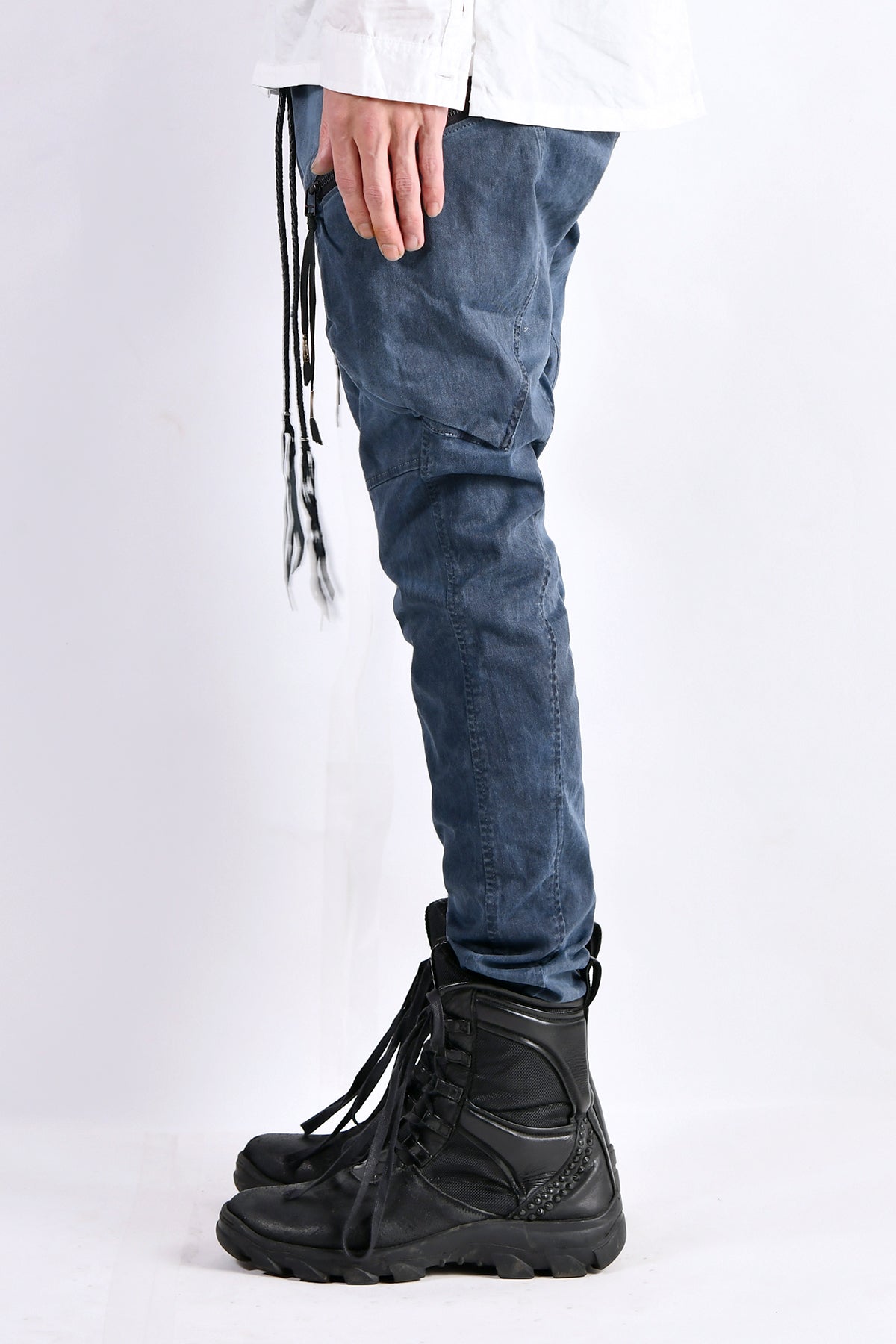 2102-PT02A Double Pocket Twill Pants 03 Navy