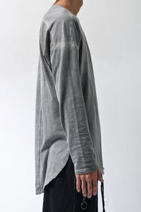 1902-CT02/LS Back Stitch Crush Cut / LS Charcoal