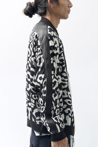 1902-JK05 Leather Combi Dolman JKT / LP Black