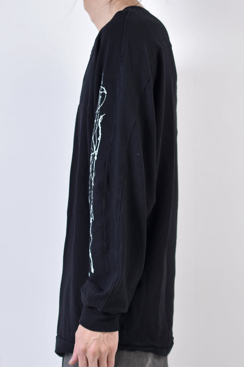 2002-TP04A Splash Bamboo Dolman Pullover Black