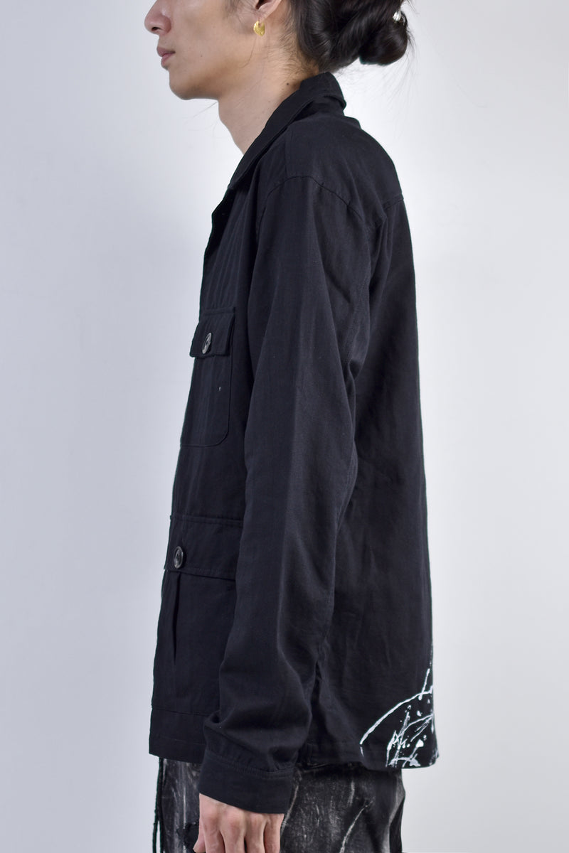 2002-SH07B Splash Field Shirt Black