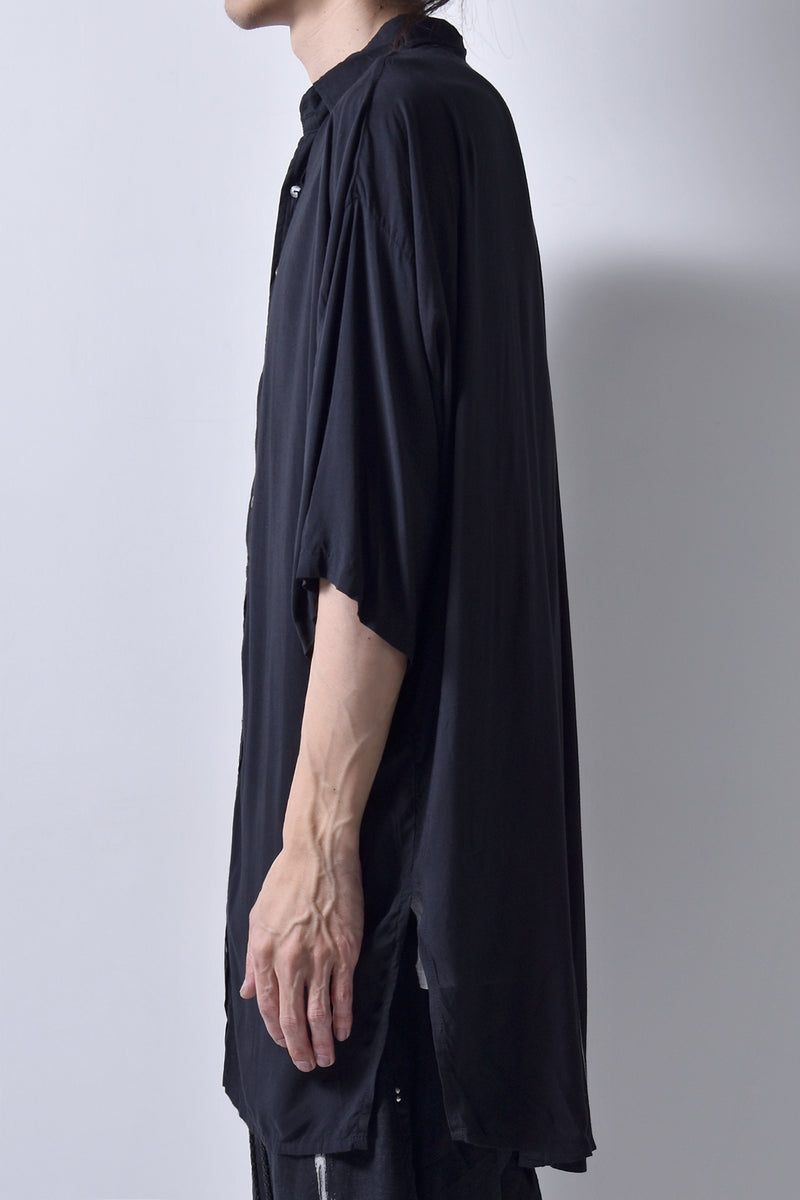 2101-SH05 Stealth Rayon Lazy Shirt_Black