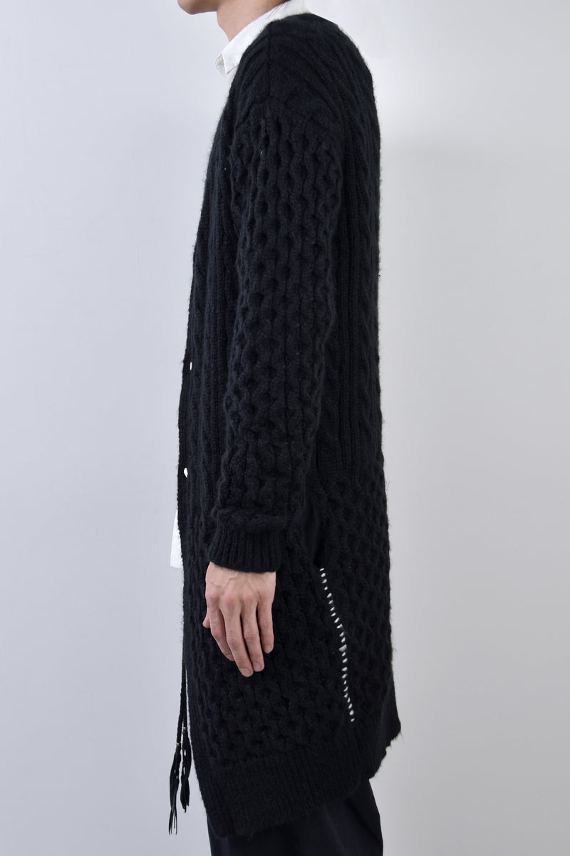 2002-KT03 Cable Combi Mohair Long CD Black