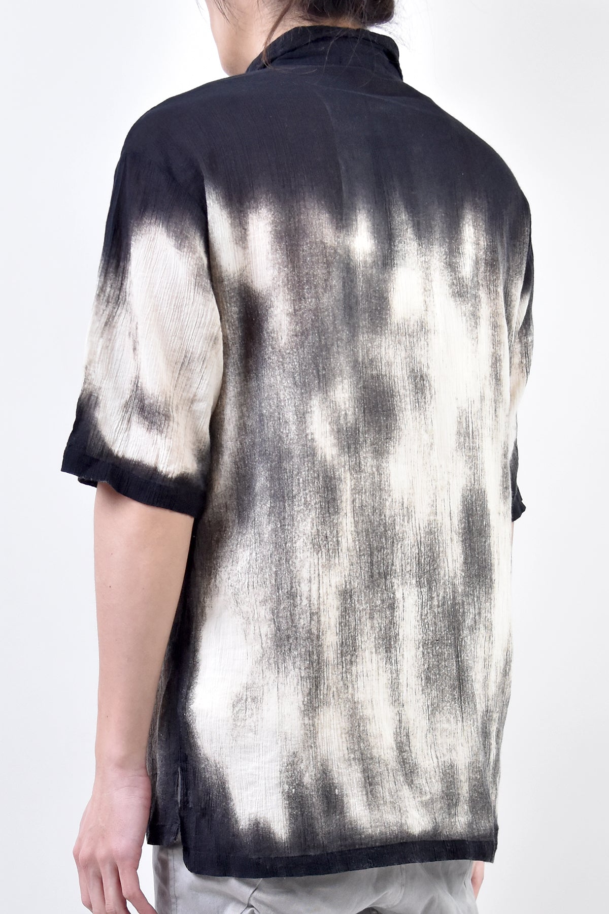 2101-SH04C Discharged Crepe Cotton Slim Shirt 02