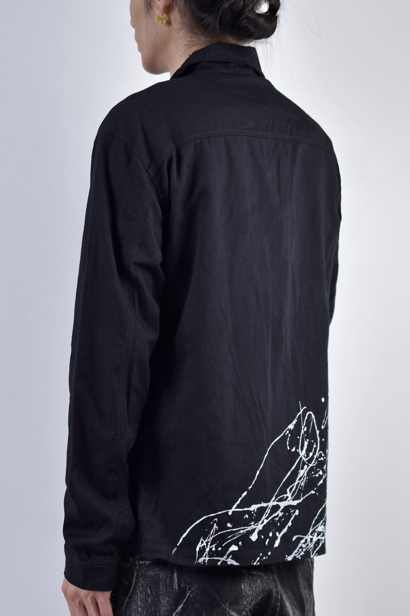 2002-SH07B Splash Field Shirt Black