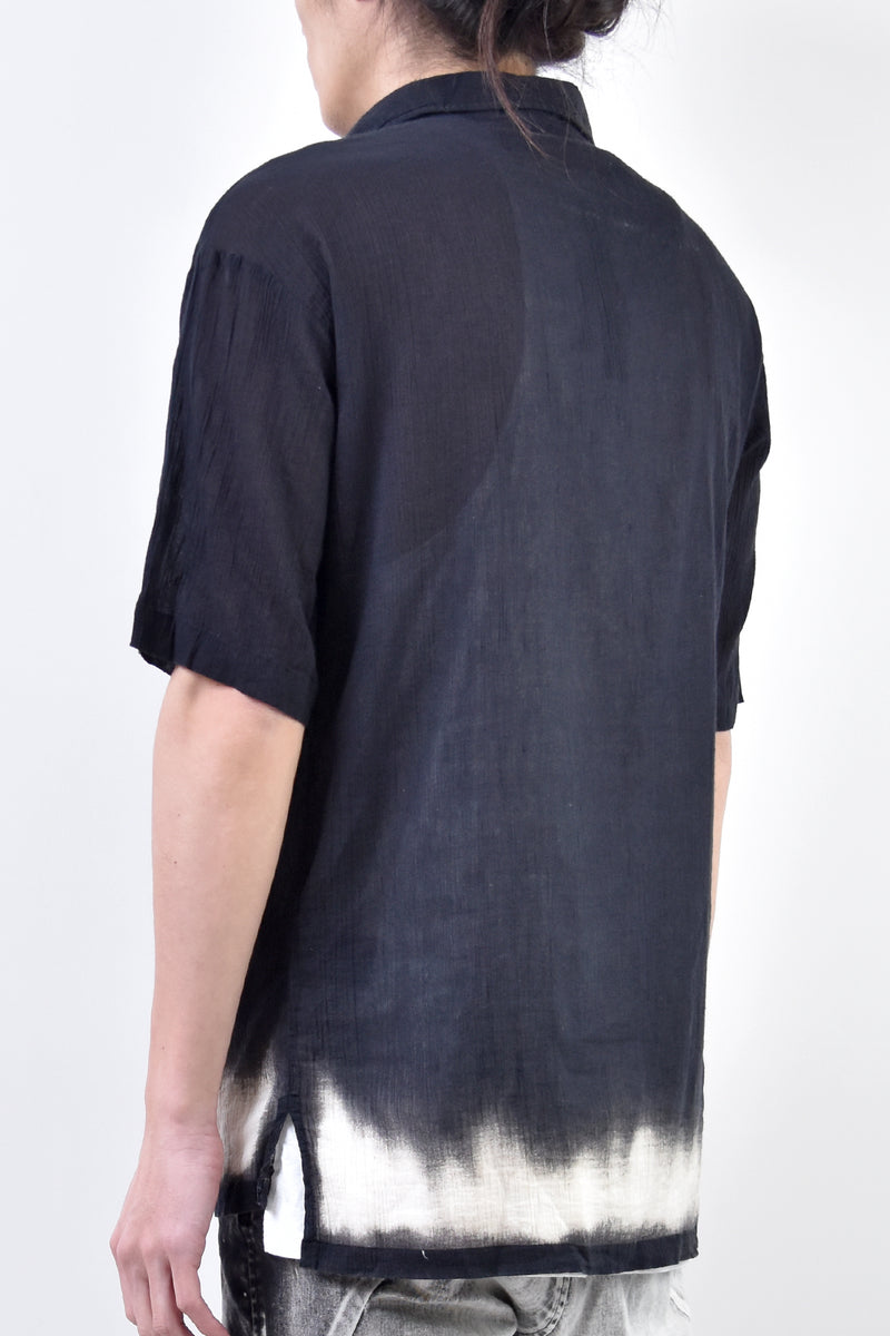 2101-SH04B Discharged Crepe Cotton Slim Shirt 01