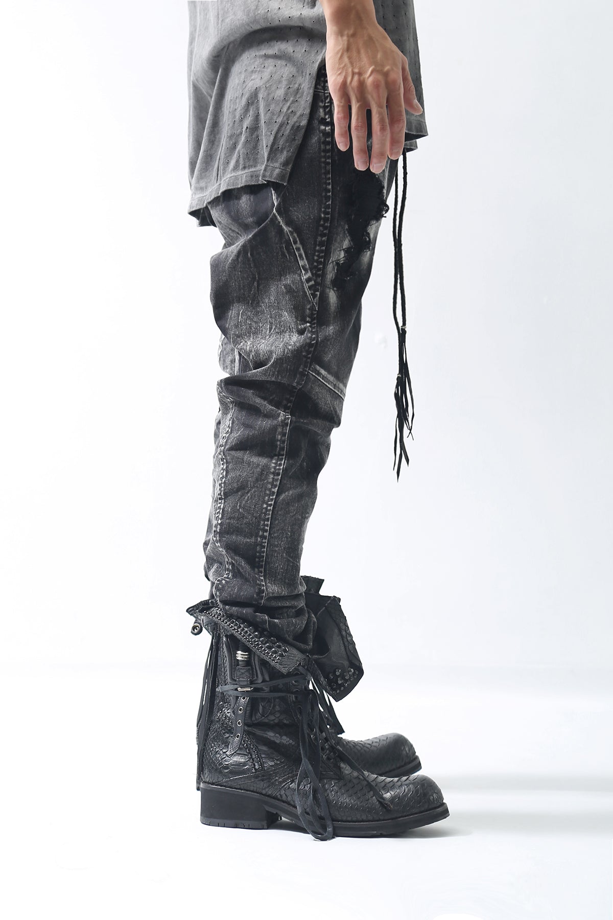 1902-PT06B Discharged Crush Pants