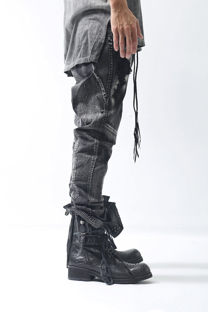 1902-PT06B Discharged Crush Pants