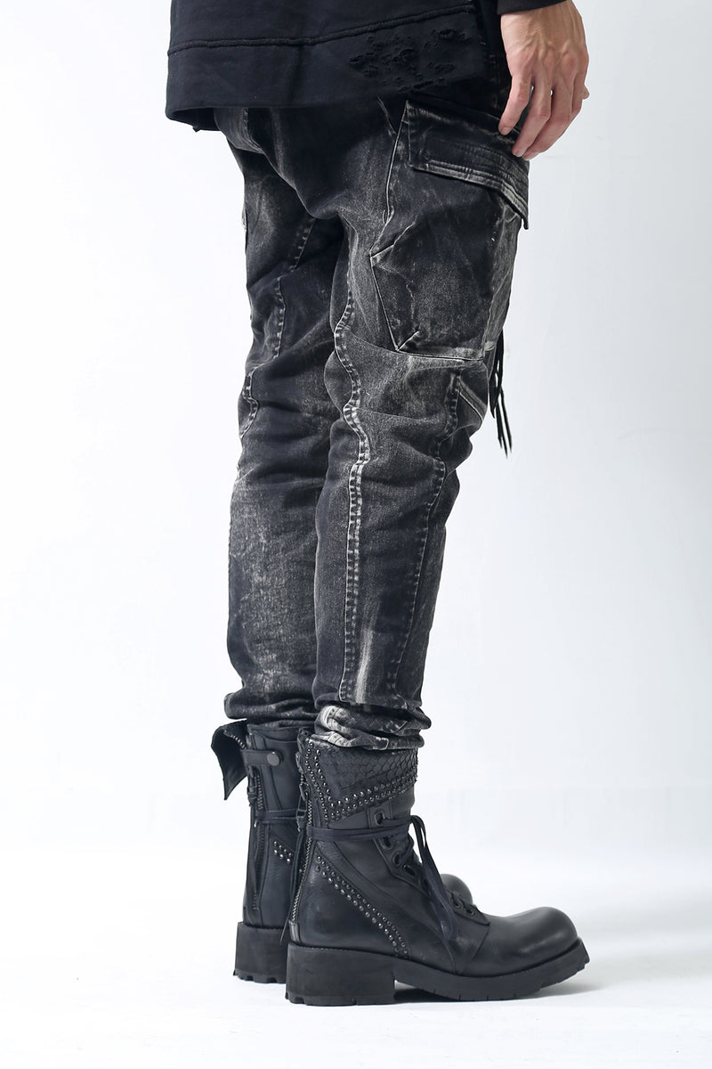 1902-PT06A Discharged Double Flap Pants