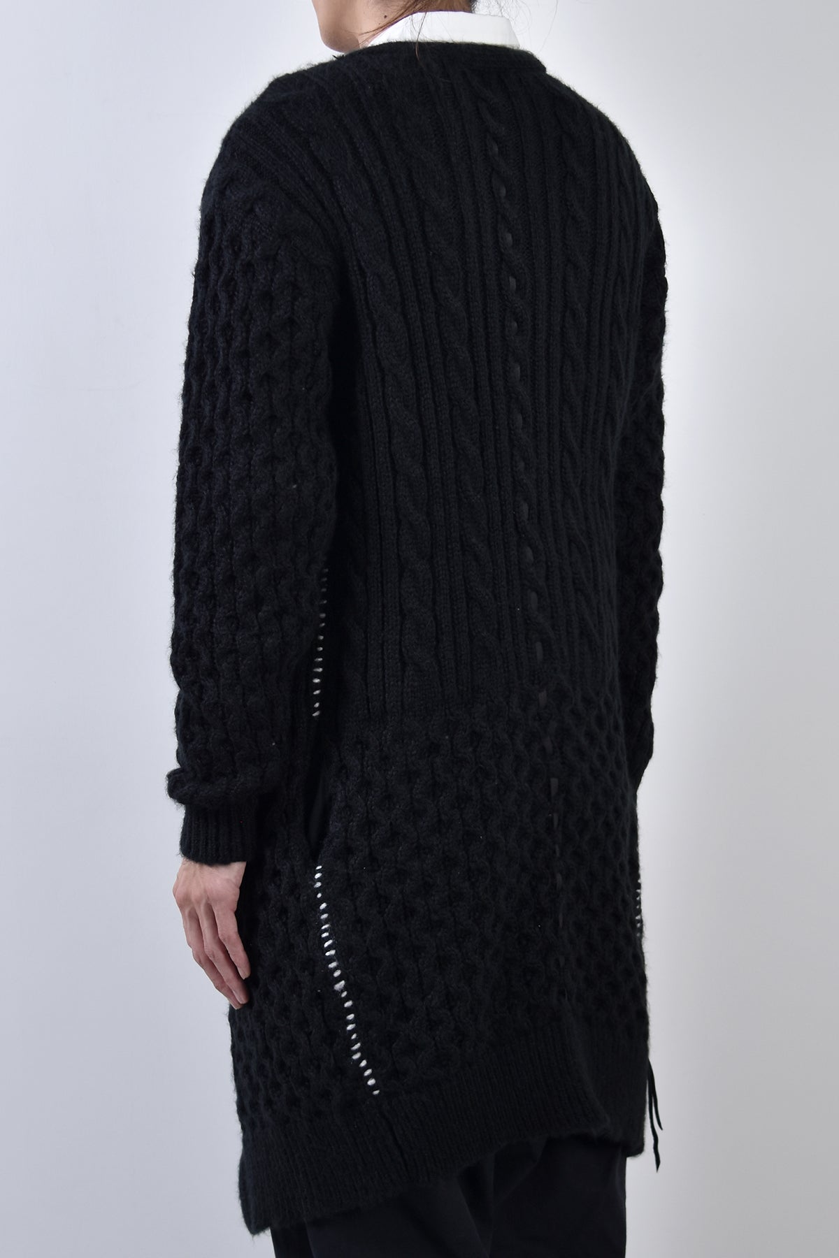 2002-KT03 Cable Combi Mohair Long CD Black