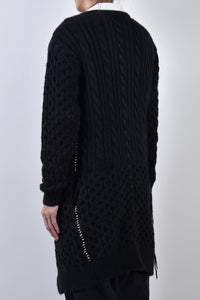 2002-KT03 Cable Combi Mohair Long CD Black