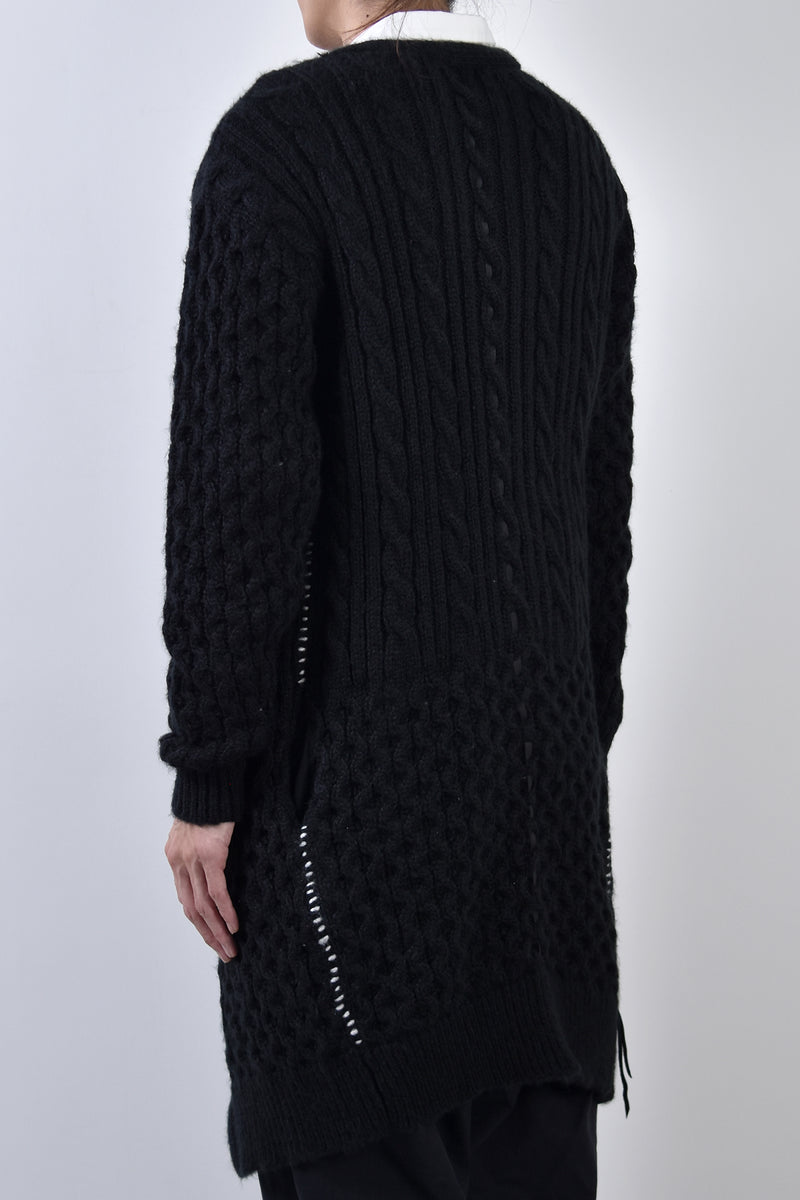 2002-KT03 Cable Combi Mohair Long CD Black