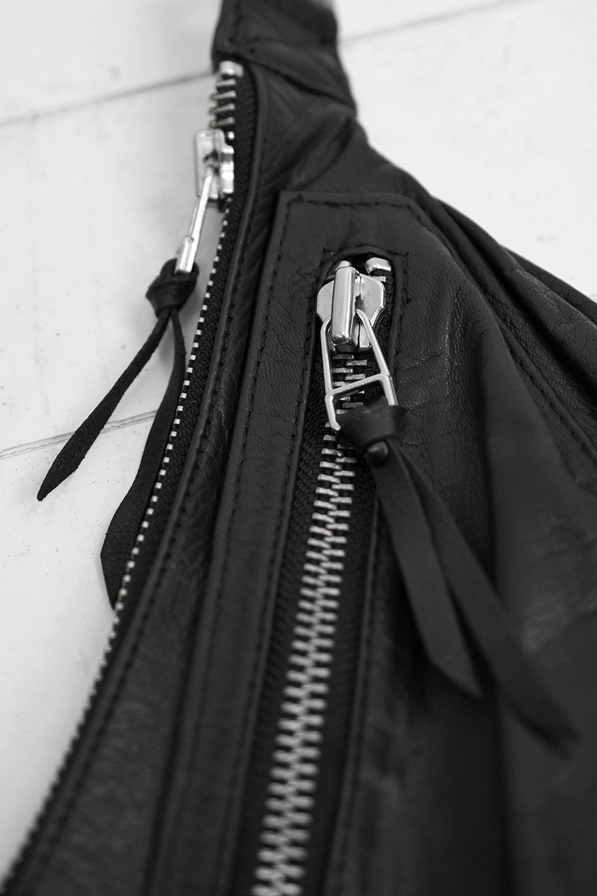 1901-BG02 Double Zip Shoulder Bag