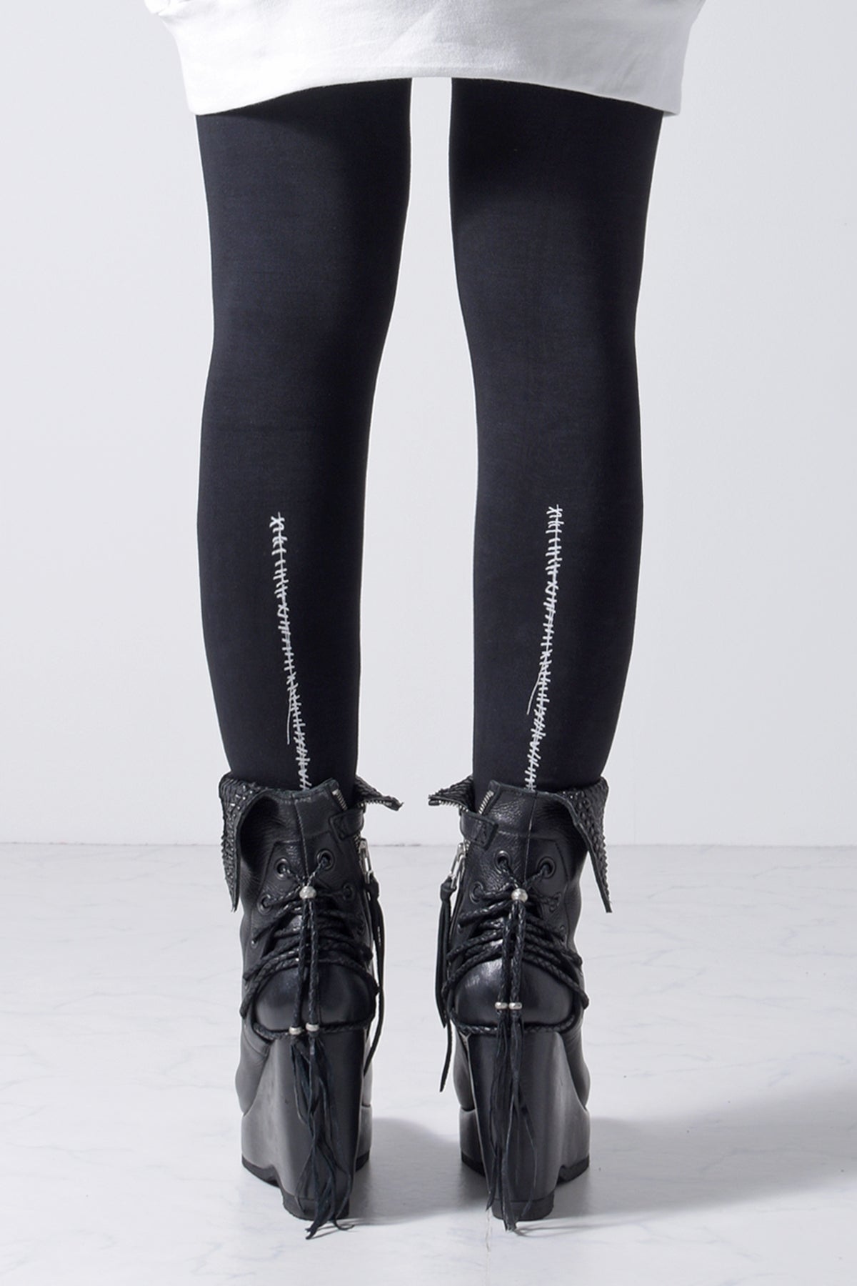 2202-PT09W Hand Stitch Print Leggings -Women's-