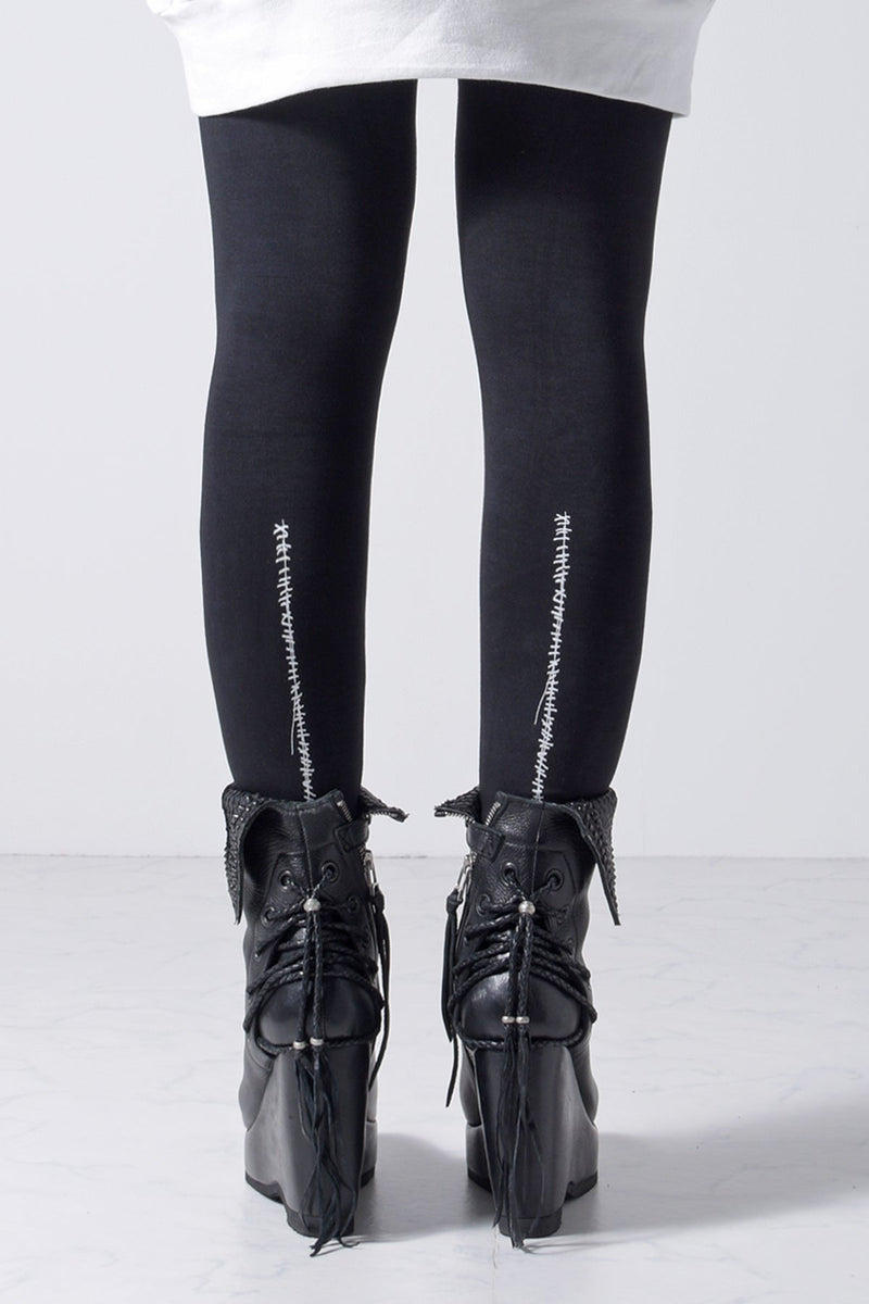 2202-PT09W Hand Stitch Print Leggings -Women's-