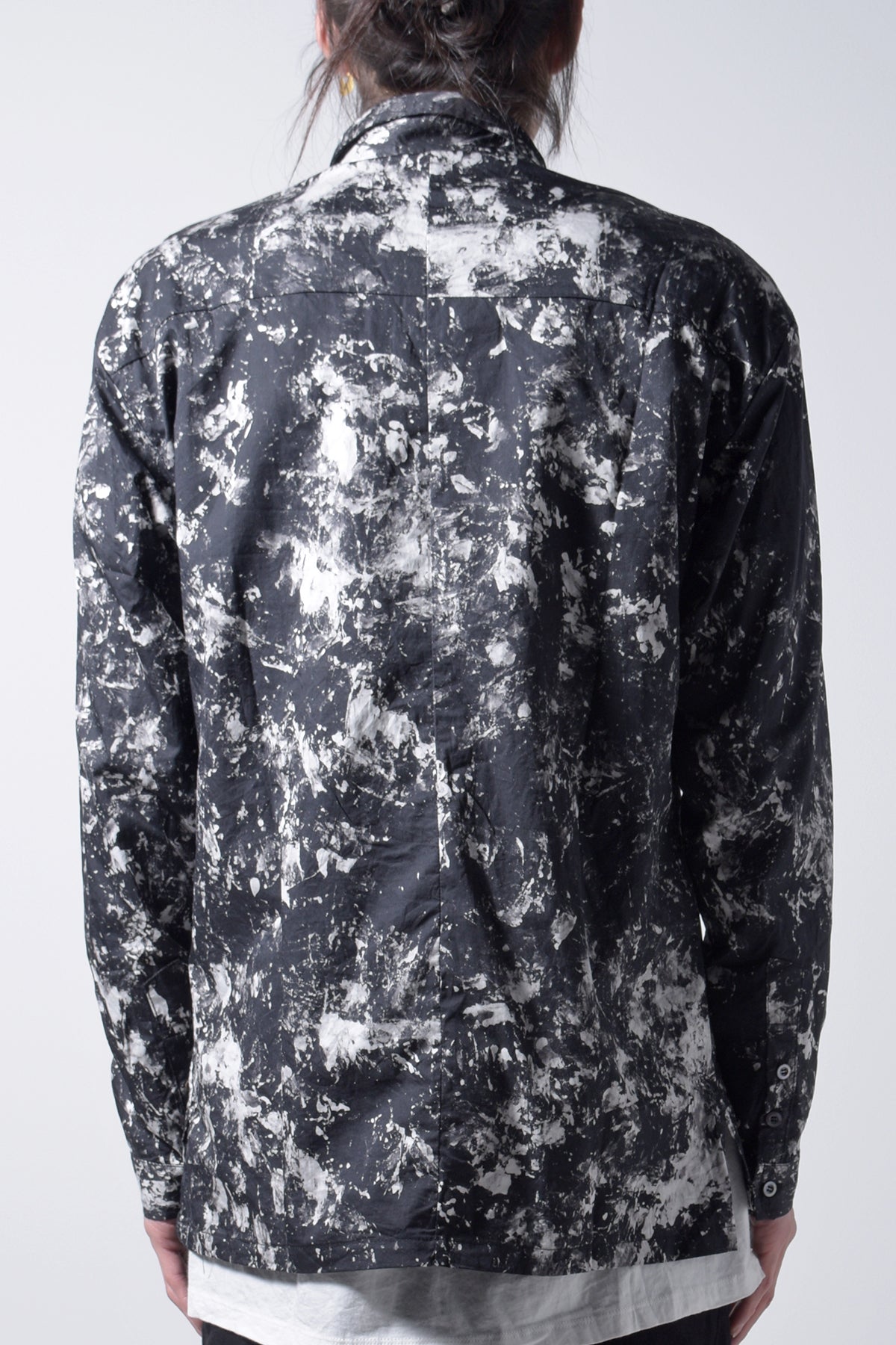 2202-SH03A Flake Discharged Slim Shirt