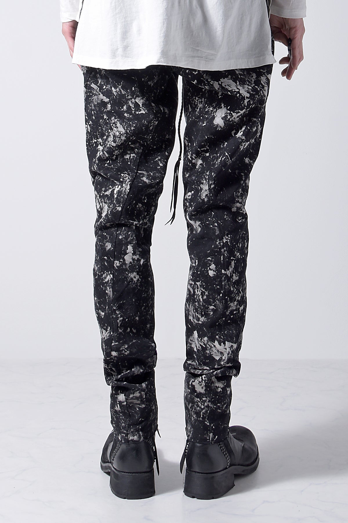 2202-PT08B Flake Discharged Stretch Pants 05