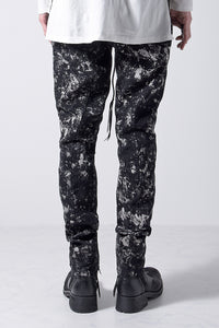 2202-PT08B Flake Discharged Stretch Pants 05