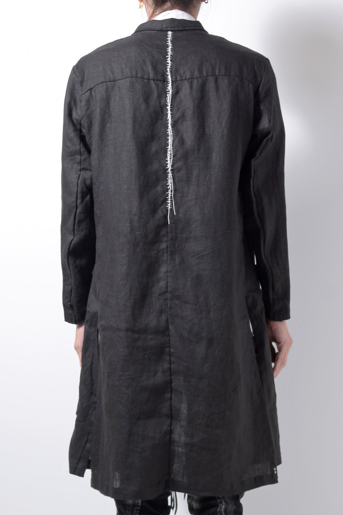 2201-JK02A Side Slit Tailored Coat Black