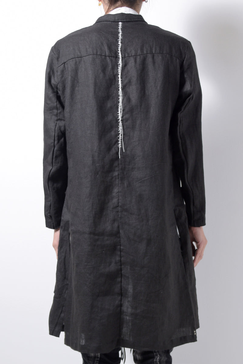 2201-JK02A Side Slit Tailored Coat Black