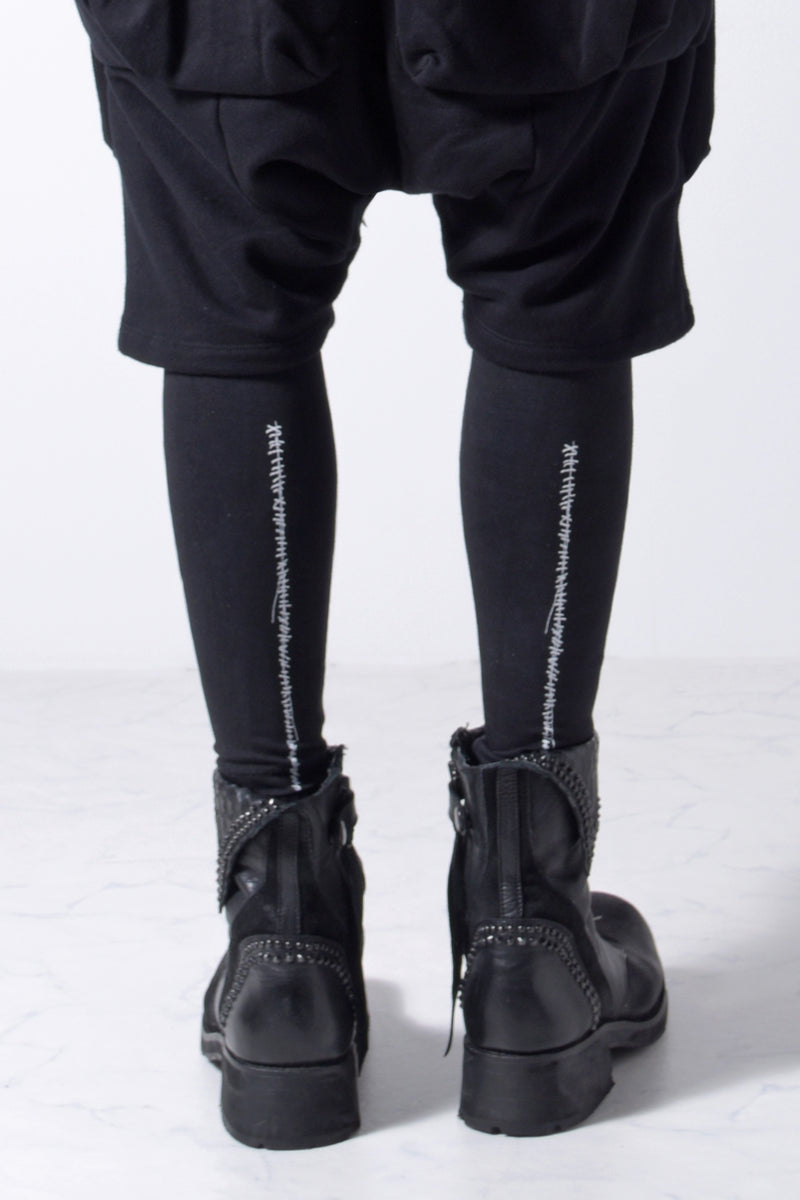 2202-PT09 Hand Stitch Print Leggings -Men's-