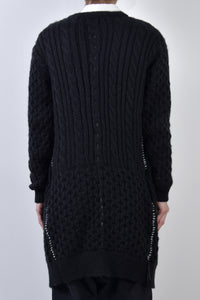 2002-KT03 Cable Combi Mohair Long CD Black
