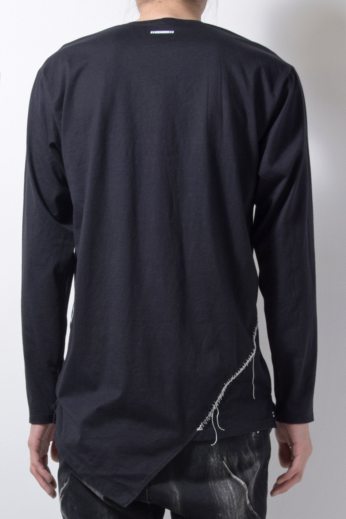 2201-CT01A/LS Hand Stitched Slash Cut 03 / LS Black