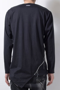 2201-CT01A/LS Hand Stitched Slash Cut 03 / LS Black