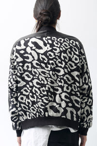 1902-JK05 Leather Combi Dolman JKT / LP Black