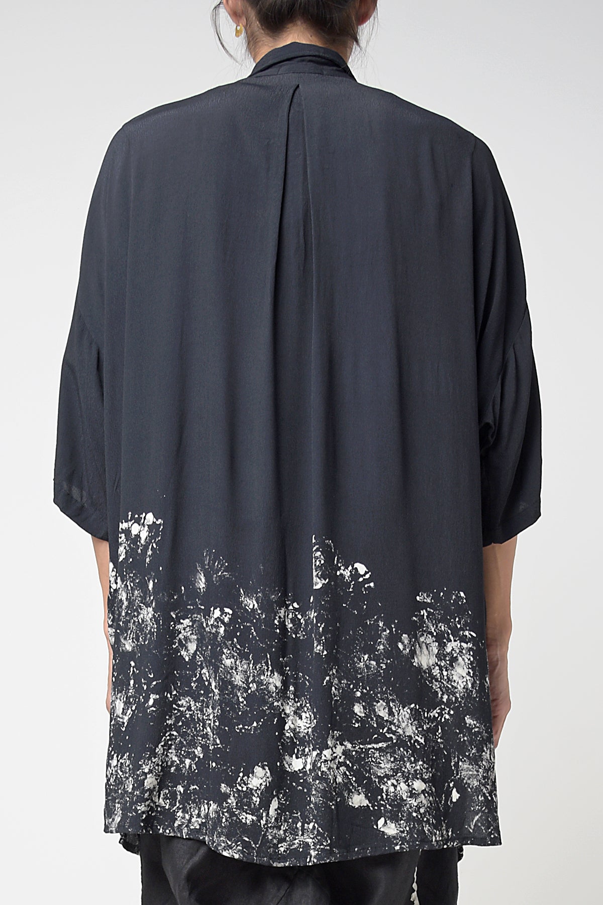 2301-SH03 Discharged Crepe Rayon Lazy Shirt