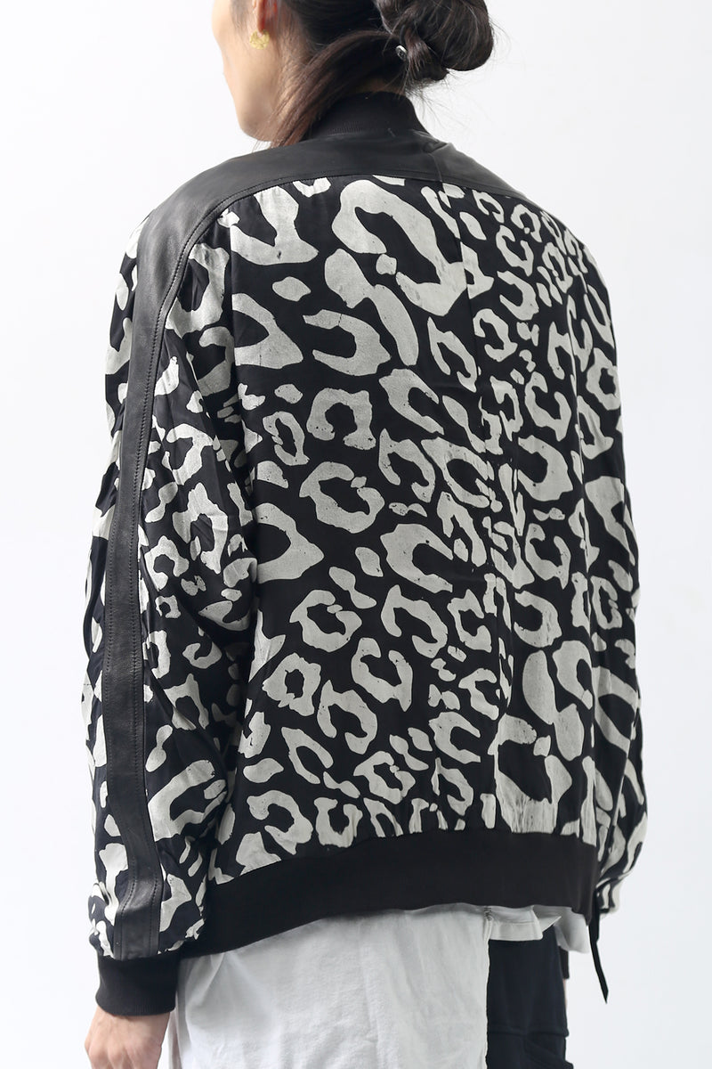 1902-JK05 Leather Combi Dolman JKT / LP Black