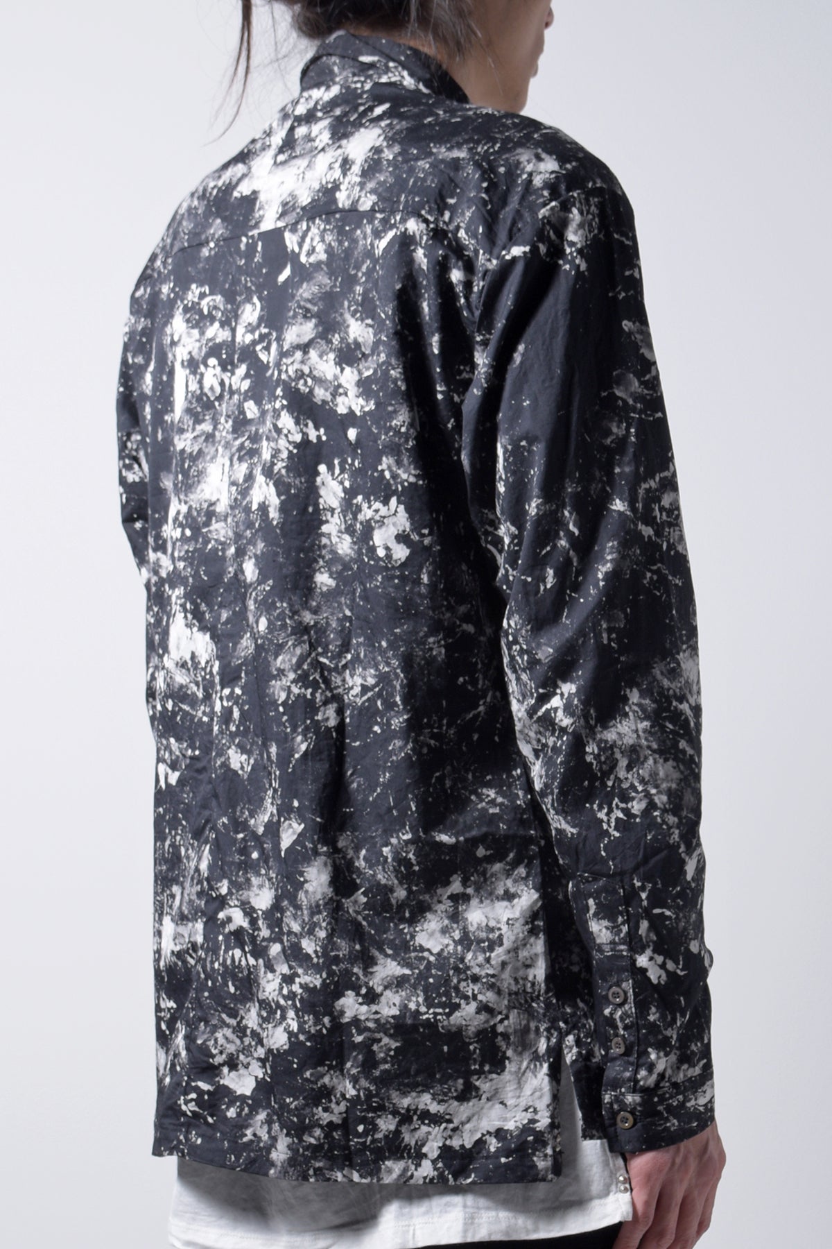 2202-SH03A Flake Discharged Slim Shirt