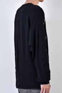 2002-TP04A Splash Bamboo Dolman Pullover Black