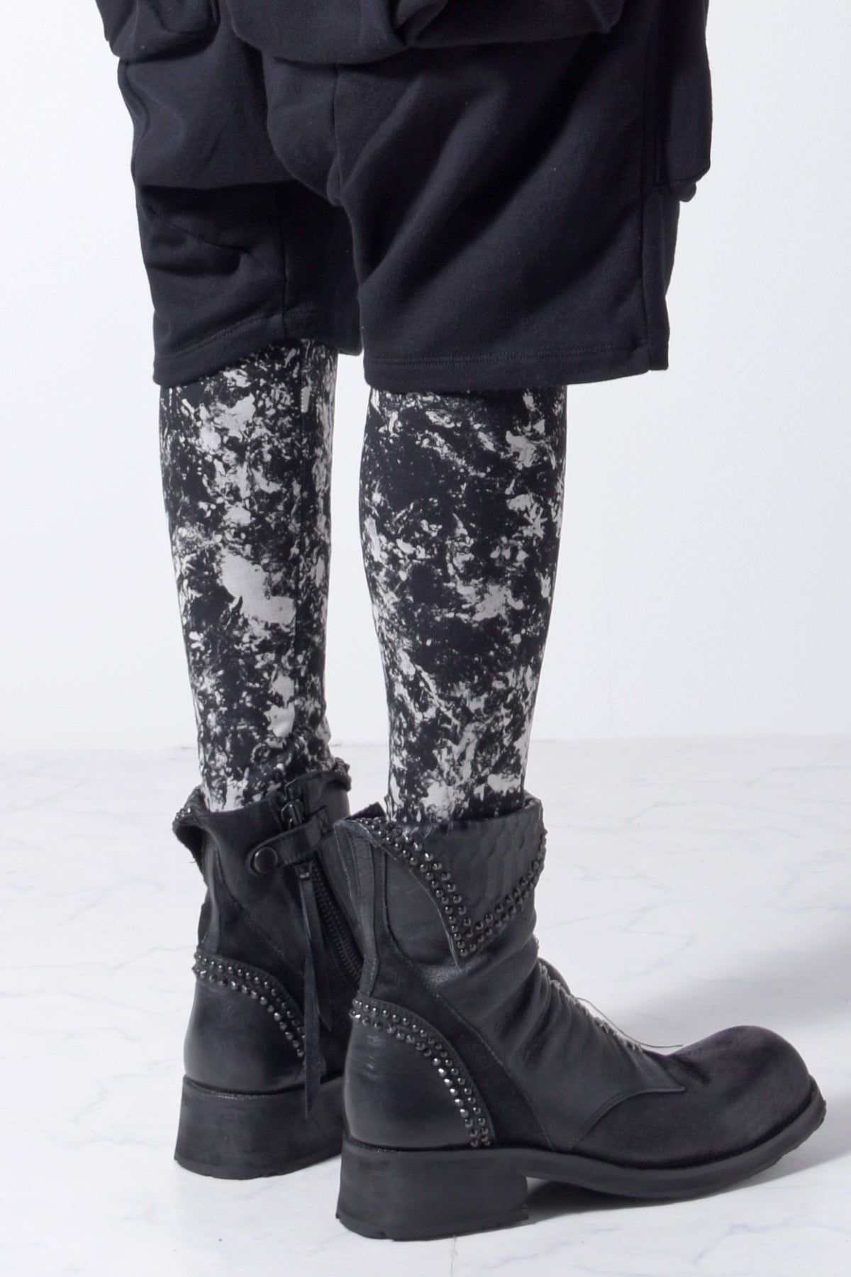 2202-PT07 Flake Discharged Leggings -Men's-