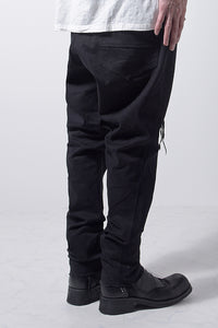 2202-PT01A Drop Crotch Pants Black