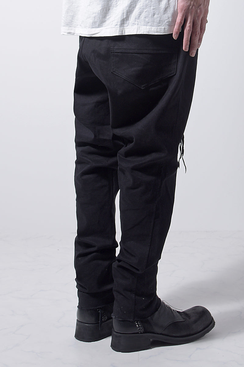 2202-PT01A Drop Crotch Pants Black