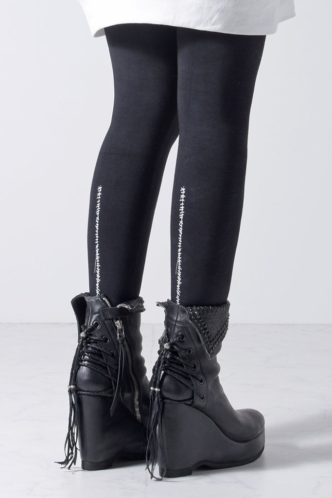 2202-PT09W Hand Stitch Print Leggings -Women's-