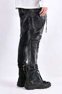 2102-PT02B Discharged Double Pocket Twill Pants 03