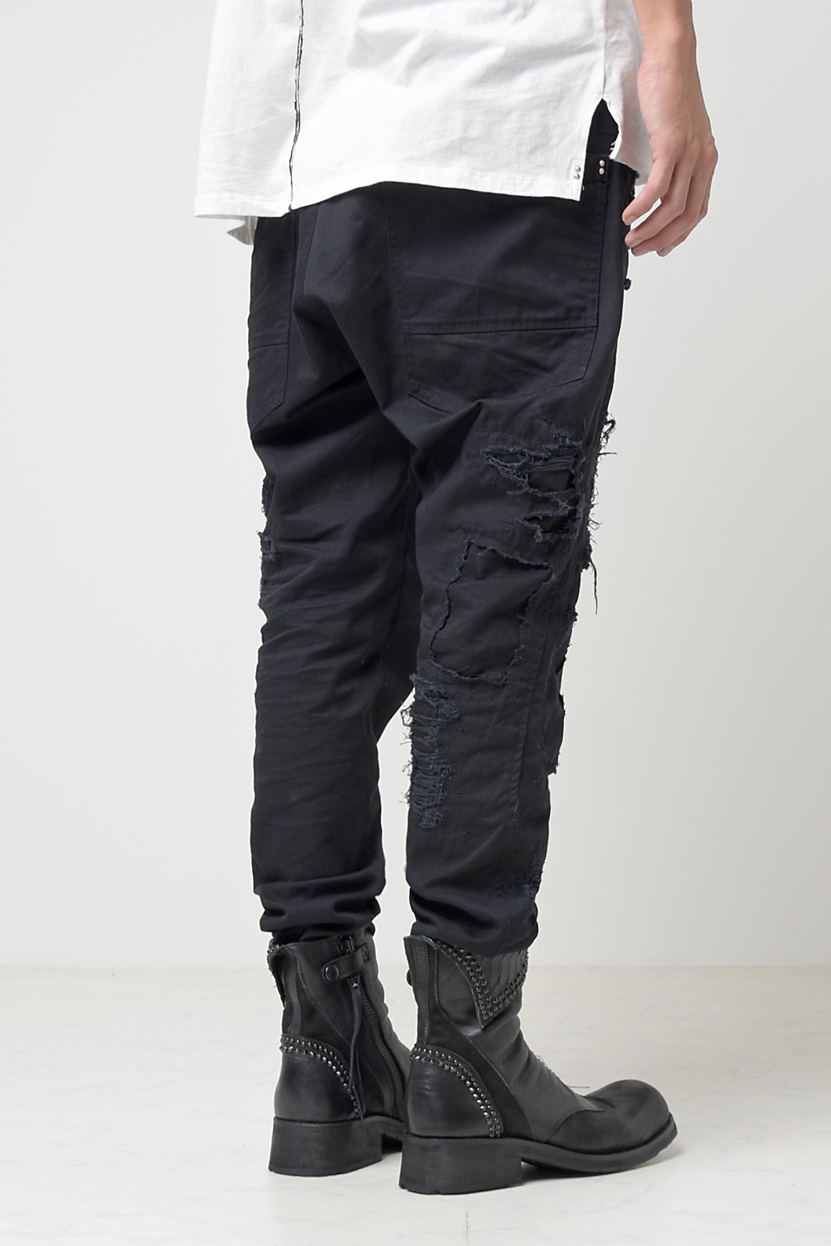 2301-PT02 Drop Crotch Crush Pants