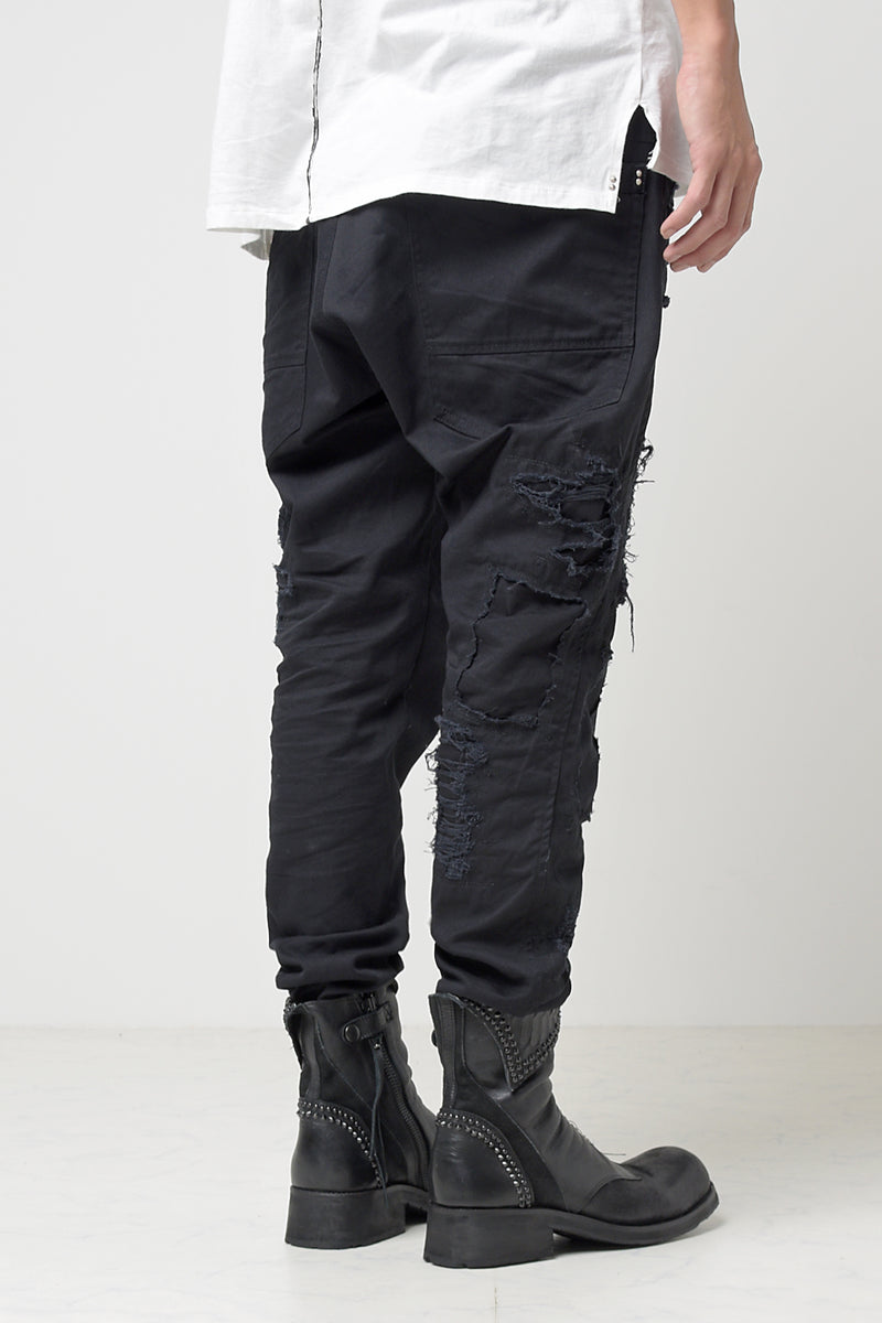 2301-PT02 Drop Crotch Crush Pants