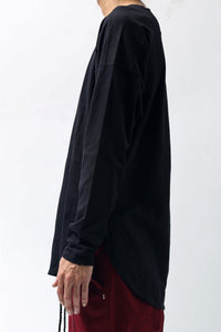 1902-CT02/LS Back Stitch Crush Cut / LS Black